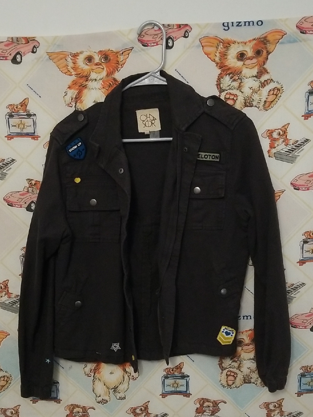 Chaser X Peloton Military Brown Jacket Patches Embroidered Size Medium